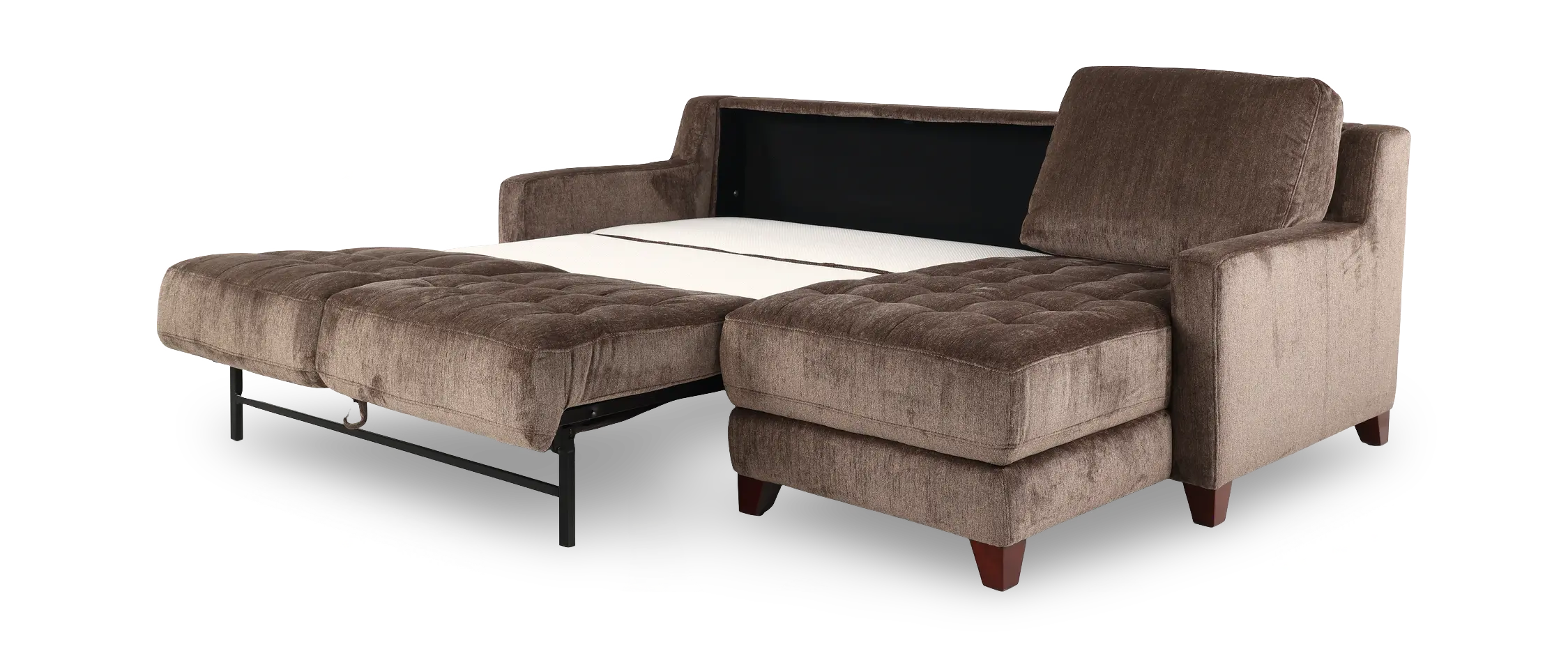 Salerno Teddy Bear Otter Sofa Sleeper with Right-Arm Facing Storage Chaise-6