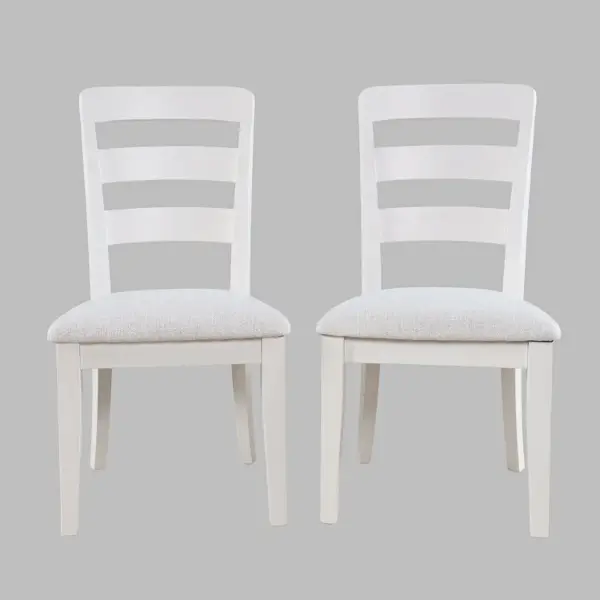 Westport White Round 5-Piece Dining Set with Extendable Table-10
