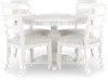 Westport White Round 5-Piece Dining Set with Extendable Table