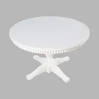 Westport White Round Extendable Table