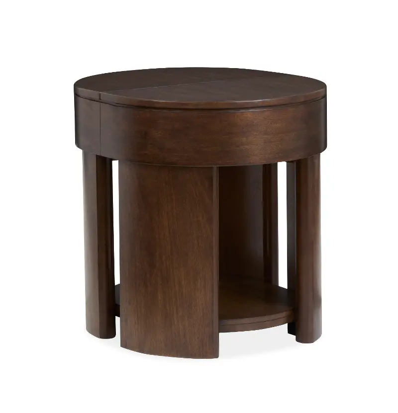 Holloway Brown Flip Top End Table