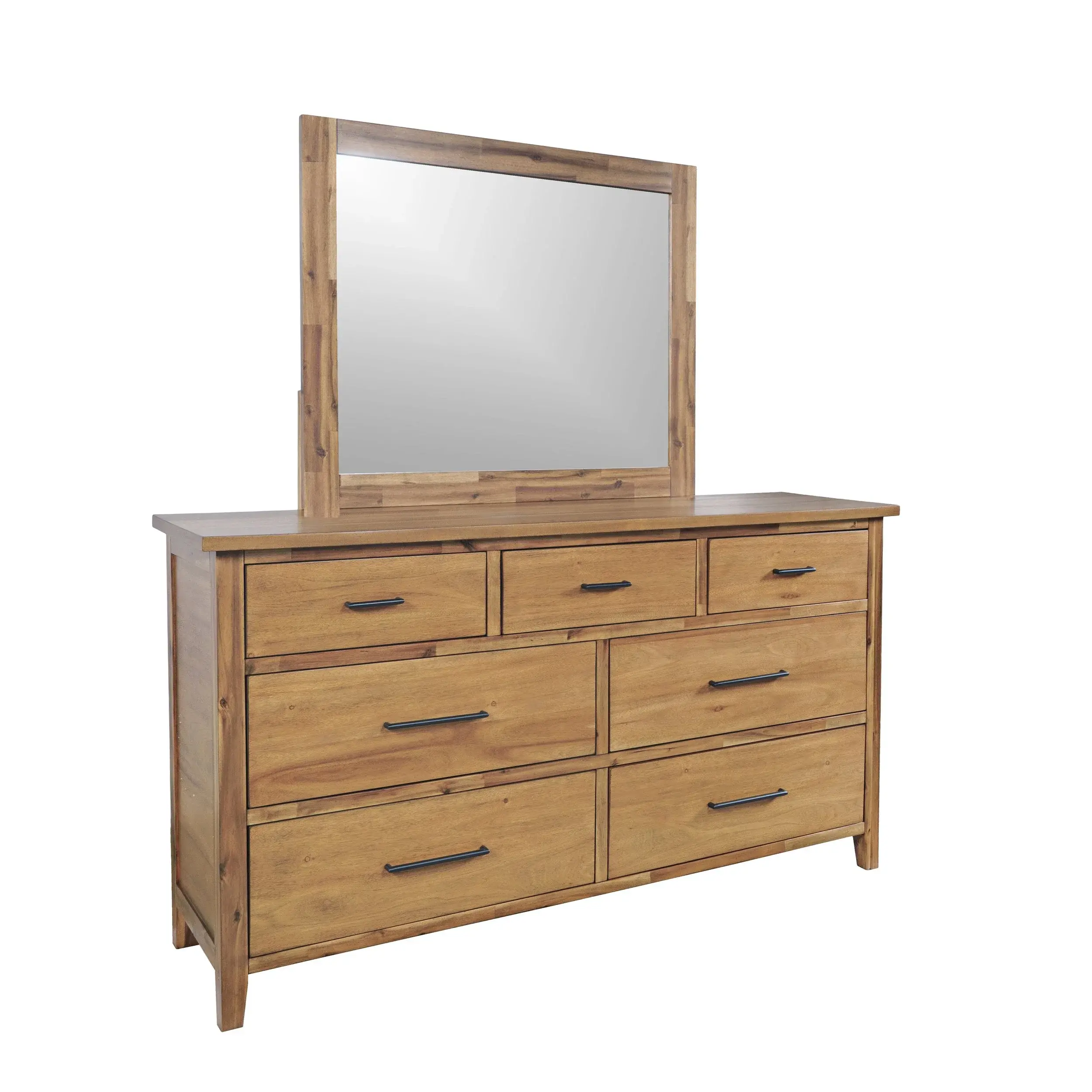 chestnut brown dresser Plank+Beam Solid Wood Farmhouse 6 Drawer Dresser, White Wash