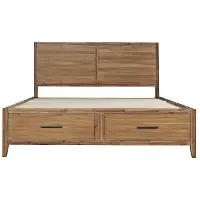 Claremont Chestnut King Storage Bed