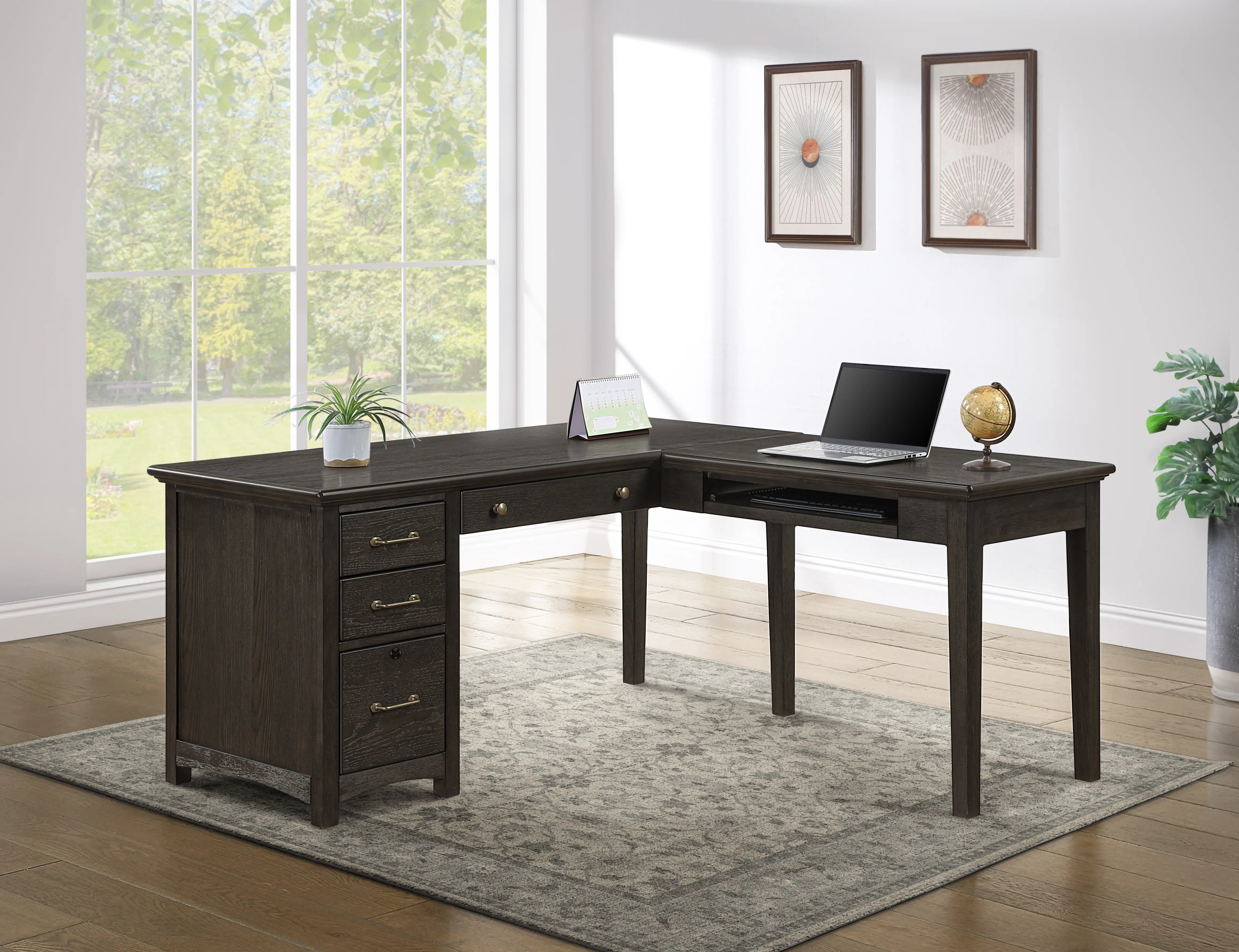 Addison Black L-Shaped Desk-1