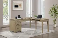 Addison Taupe L-Shaped Desk