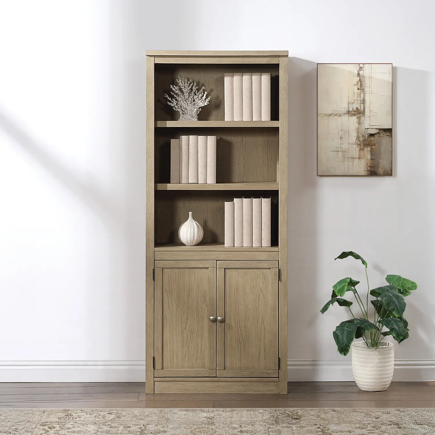 Addison Taupe Bookcase-2