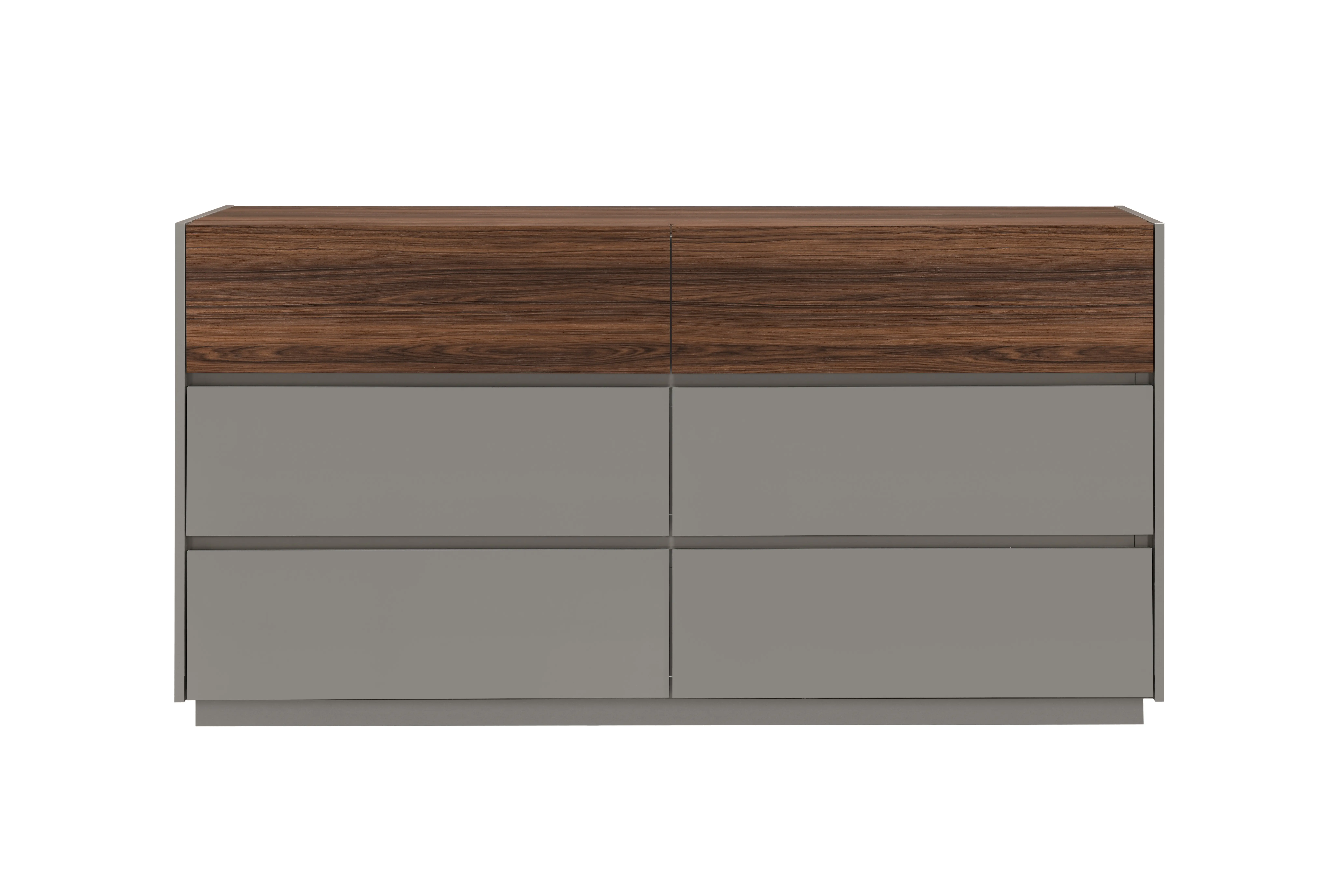 Jett Gray and Brown 6-Drawer Dresser-2