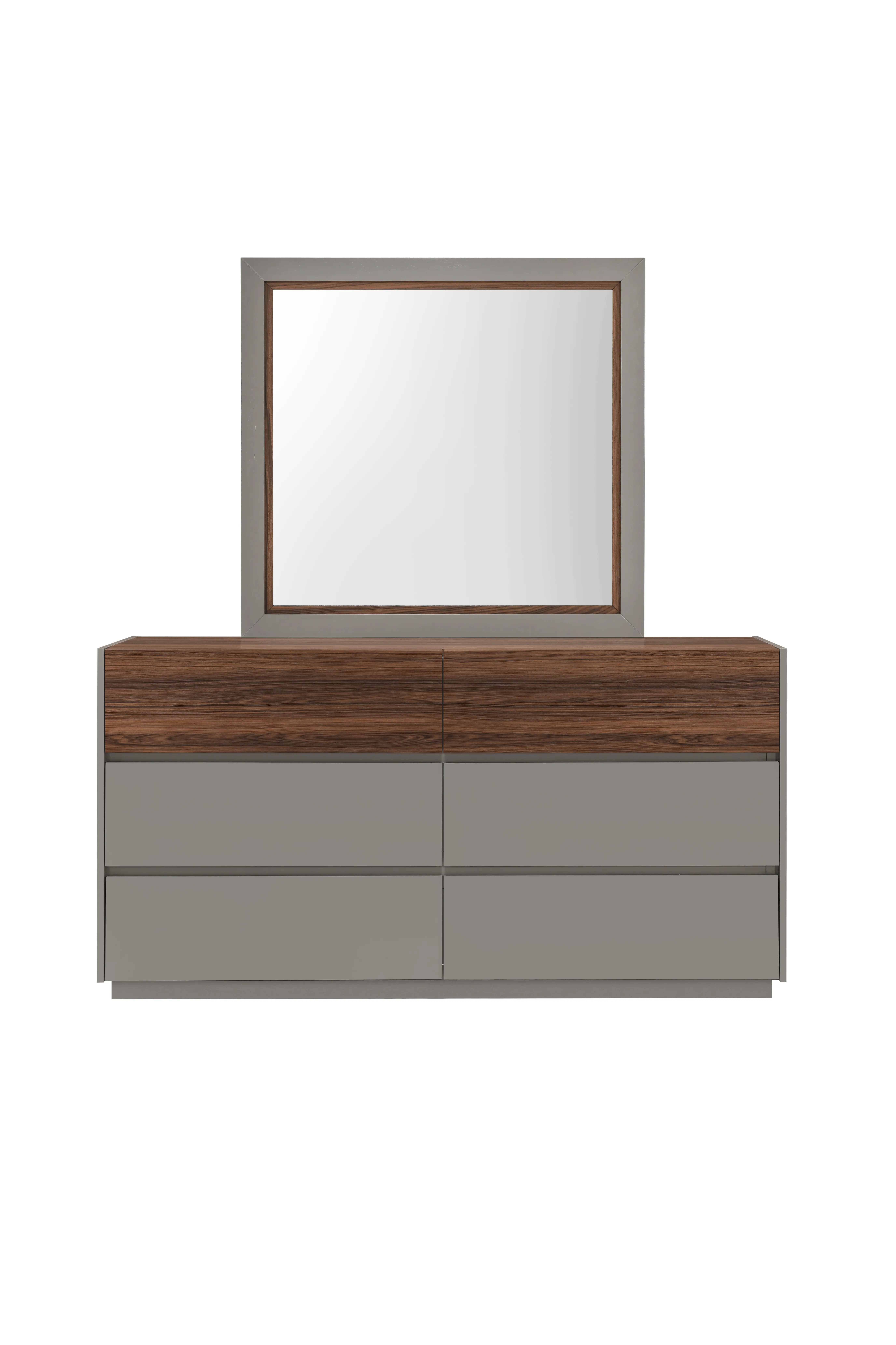 Jett Gray and Brown 6-Drawer Dresser-3