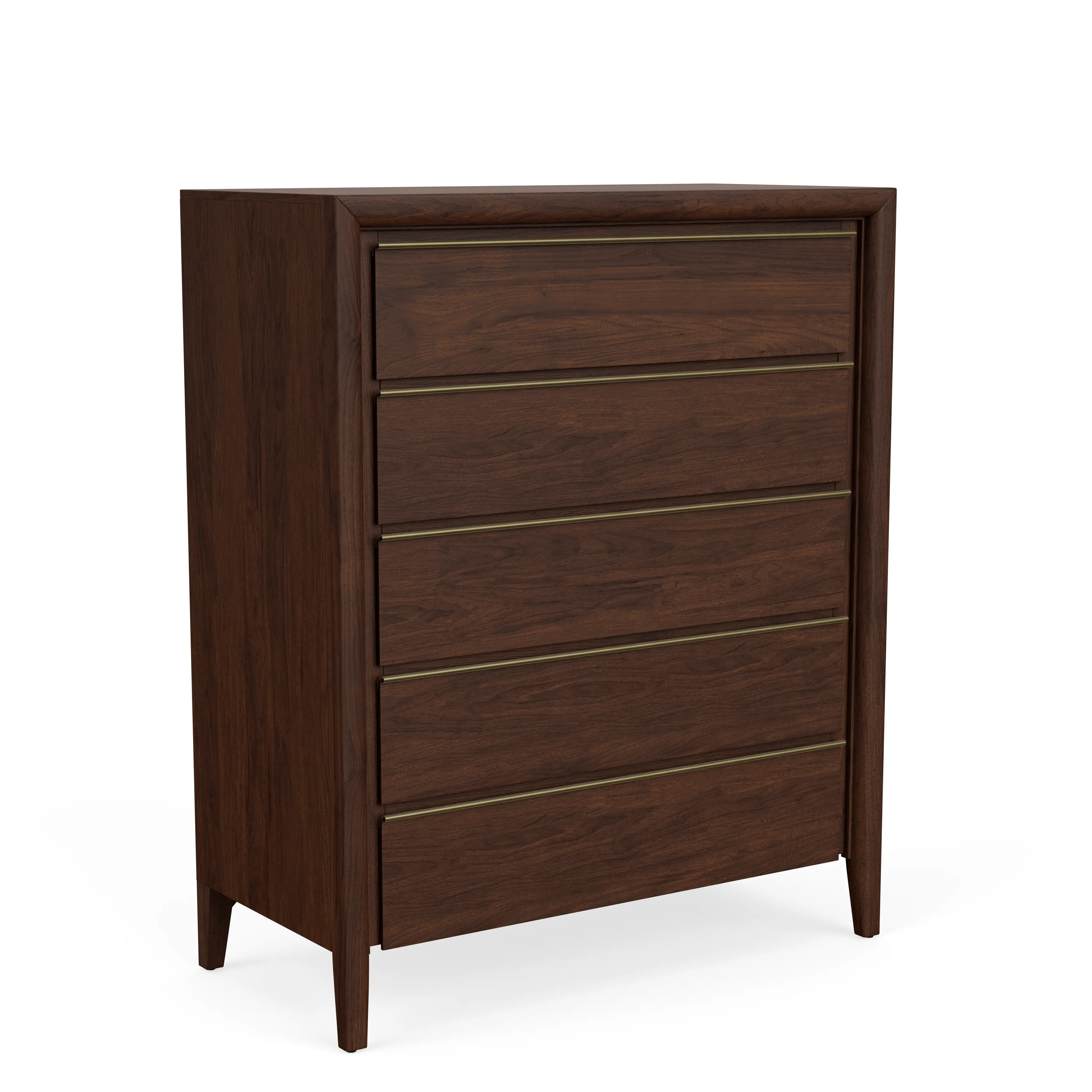 Brenner Smoked Walnut 5-Drawer Chest-1