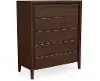 Brenner Smoked Walnut 5-Drawer Chest