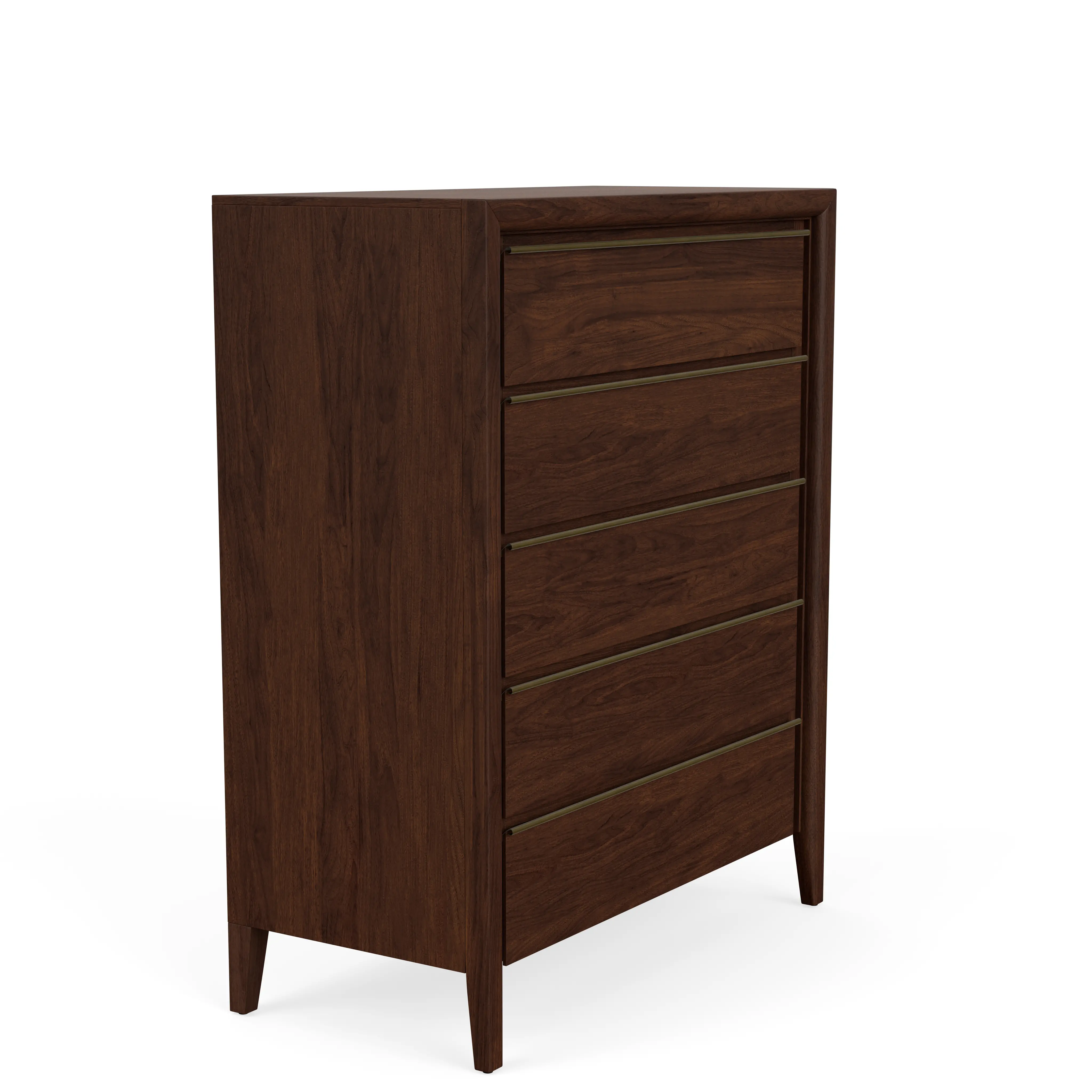 Brenner Smoked Walnut 5-Drawer Chest-3