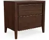 Brenner Smoked Walnut 2-Drawer USB Nightstand