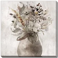 Fall Arring Gray and Taupe Canvas Art