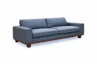 Astaire Vintage Blue Italian Leather Sofa