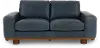 Astaire Vintage Blue Italian Leather Loveseat