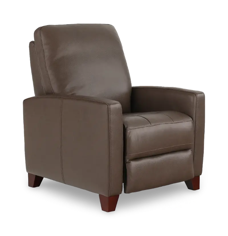 Salerno Stout Brown Leather Recliner