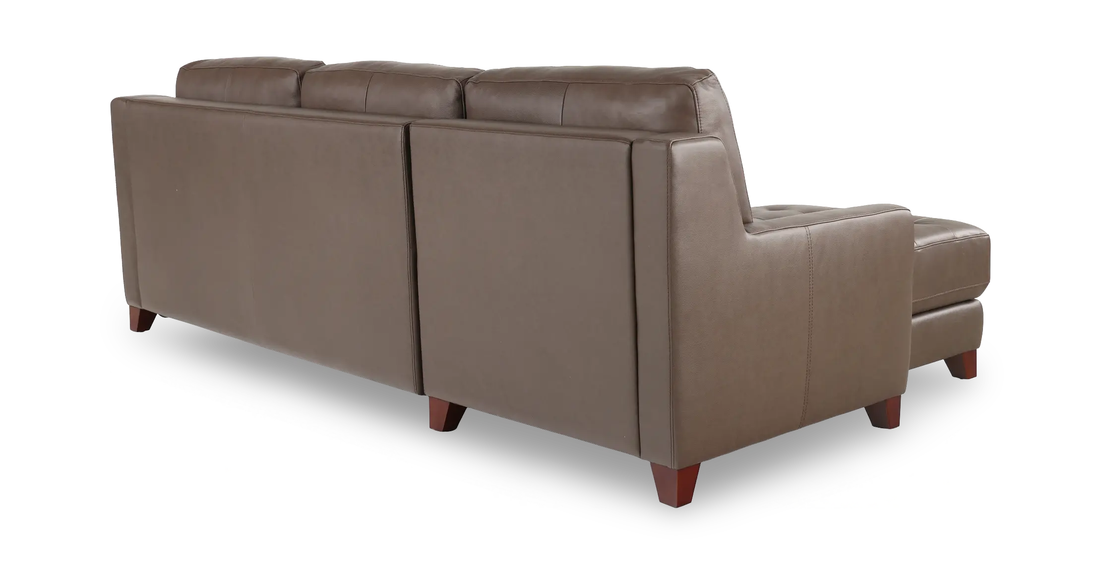 Salerno Stout Brown Leather Sofa Sleeper with Left-Arm Facing Storage Chaise-8