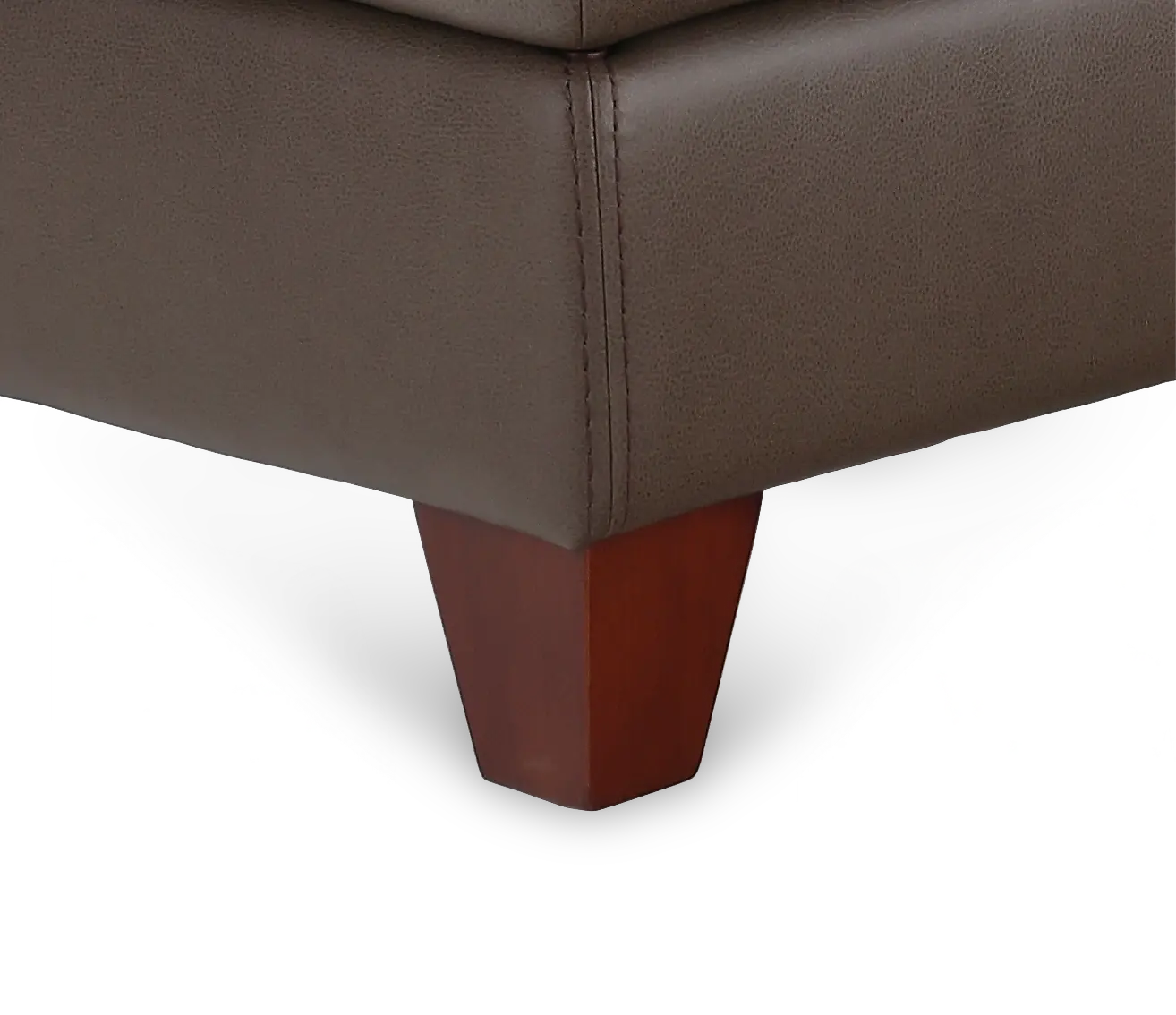 Salerno Stout Brown Leather Sofa Sleeper with Left-Arm Facing Storage Chaise-9