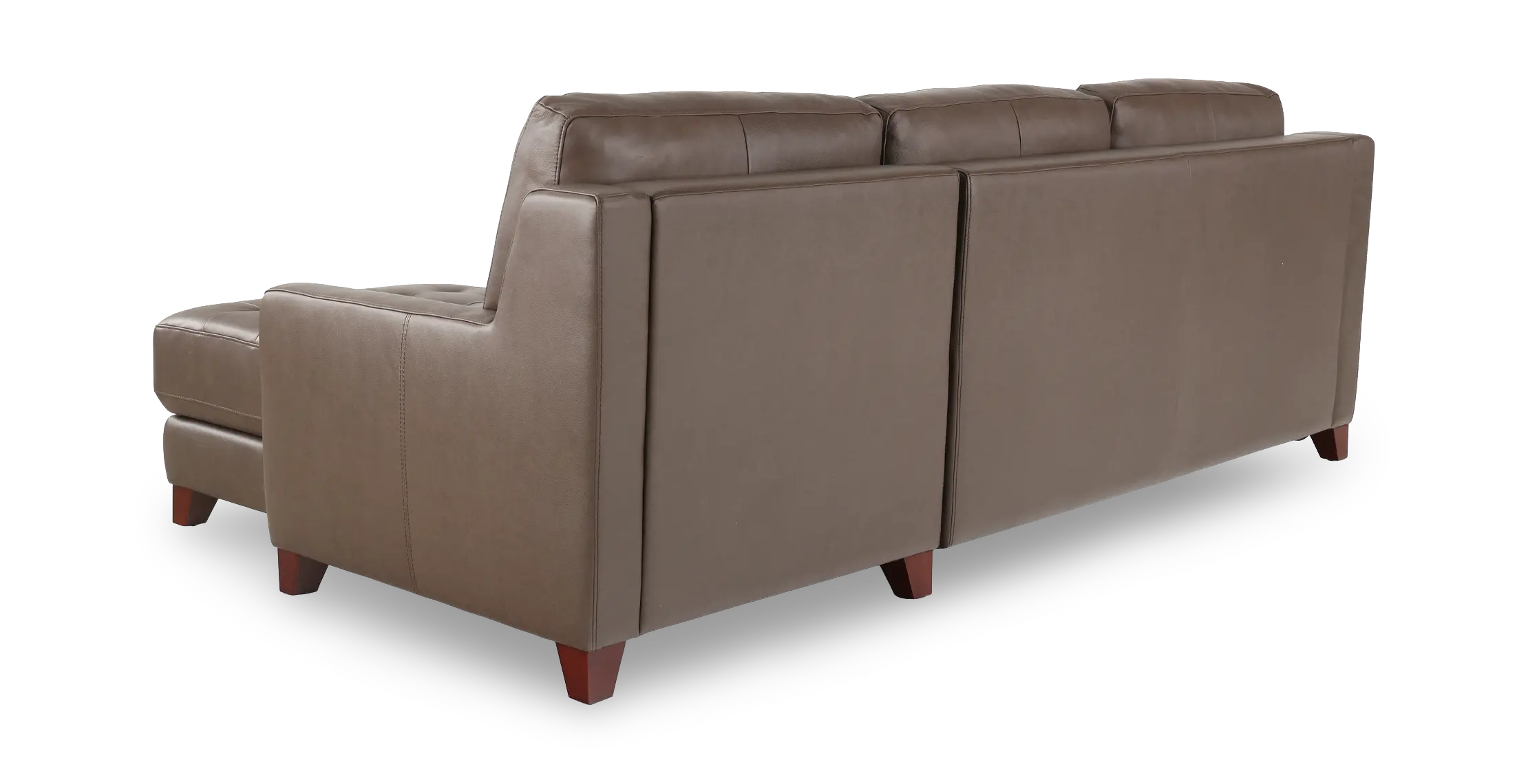 Salerno Stout Brown Leather Sofa Sleeper with Right-Arm Facing Storage Chaise-8