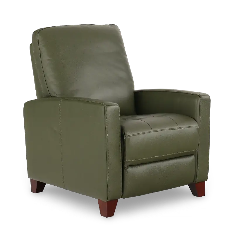 Salerno Moss Green Leather Recliner