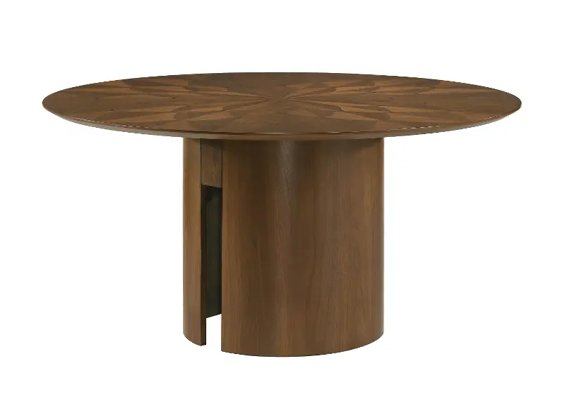Shari Walnut Brown Round Table