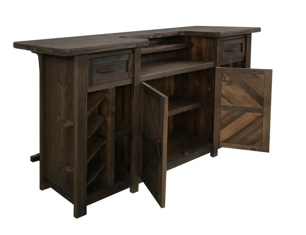 Dutton Distressed Brown Home Bar-6