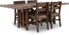 Dutton Distressed Brown Rectangle 4-Piece Dining Set