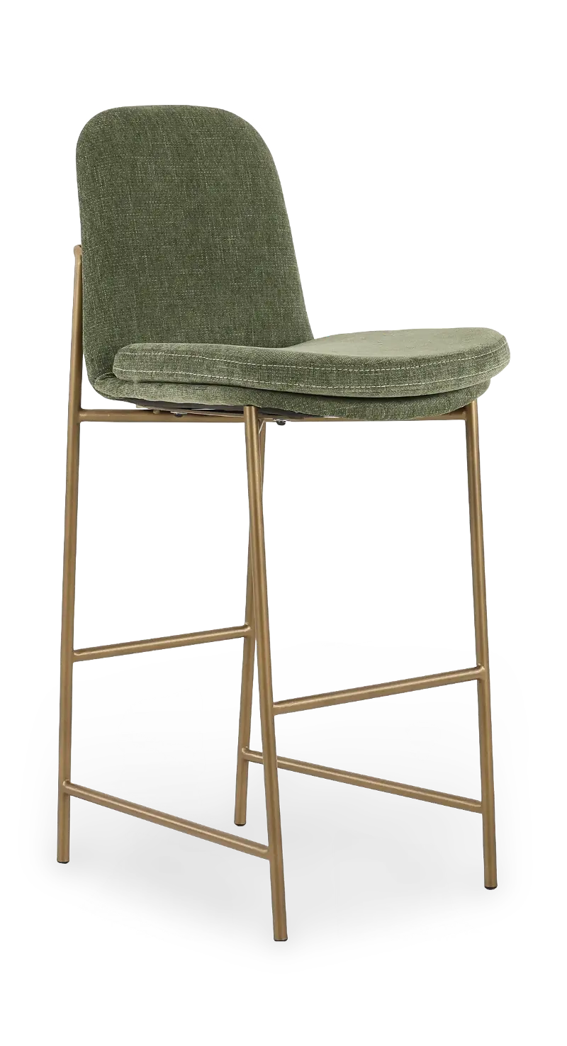 Balam Green and Gold Bar Stool