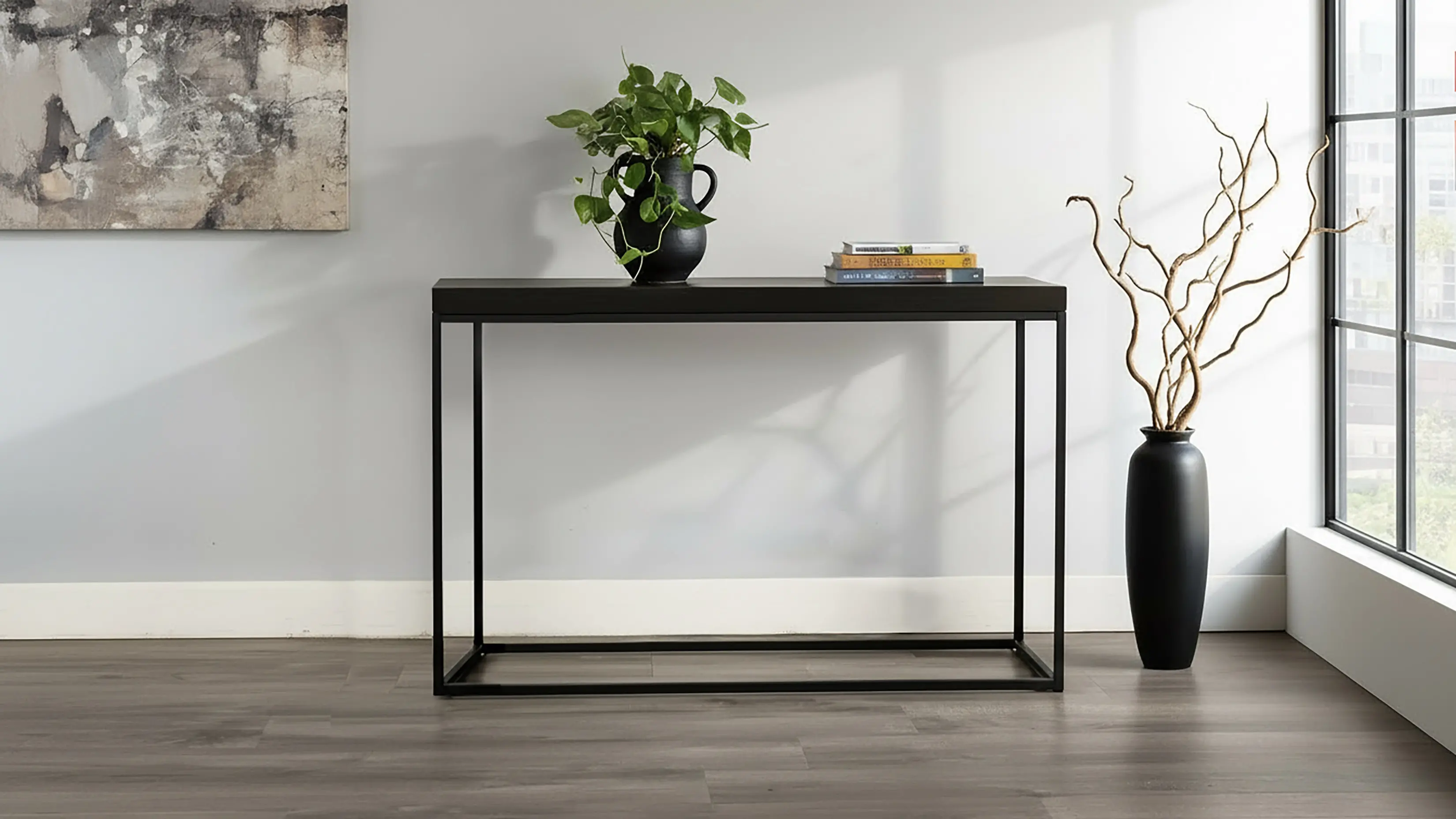 Large Jax Black Console Table-2