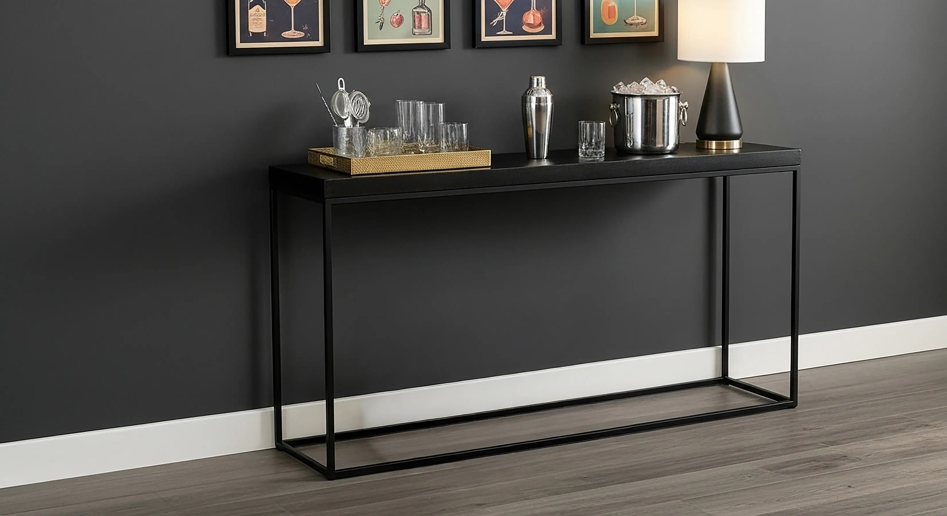 Large Jax Black Console Table-6