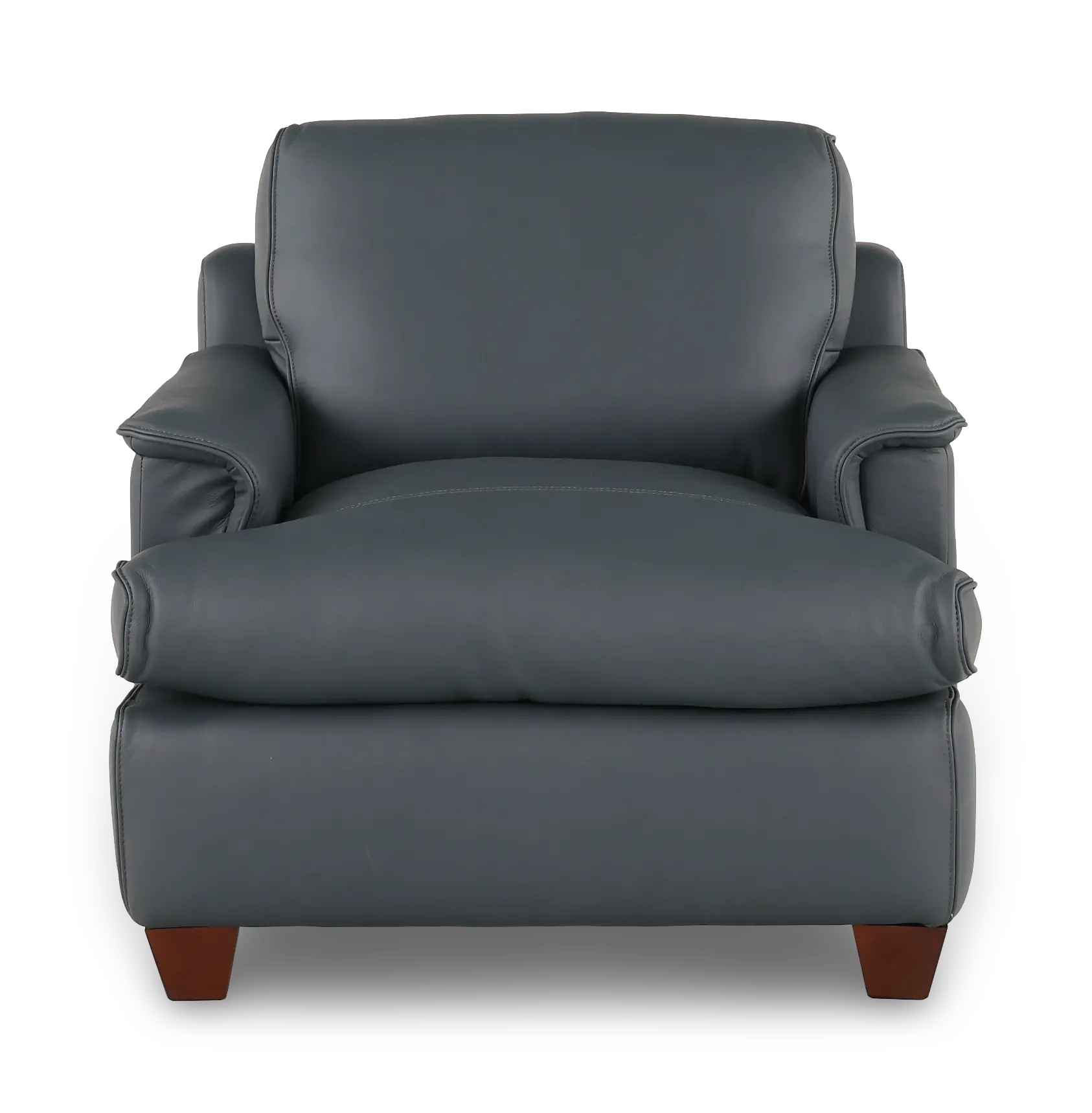 Saxton Sky Blue Leather Armchair-4