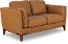 Pendry Caramel Saddle Brown Leather Loveseat