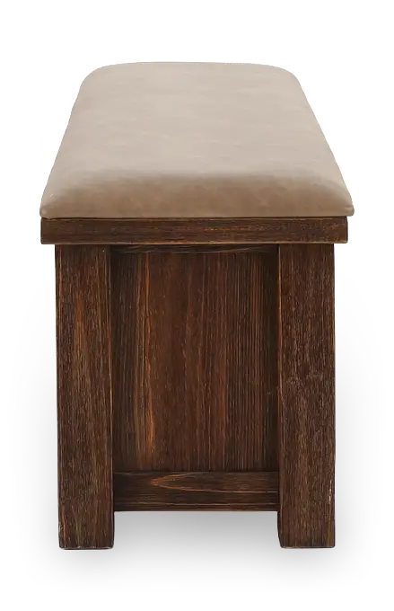 Dutton Distressed Brown Entry Bench with Hooks-4