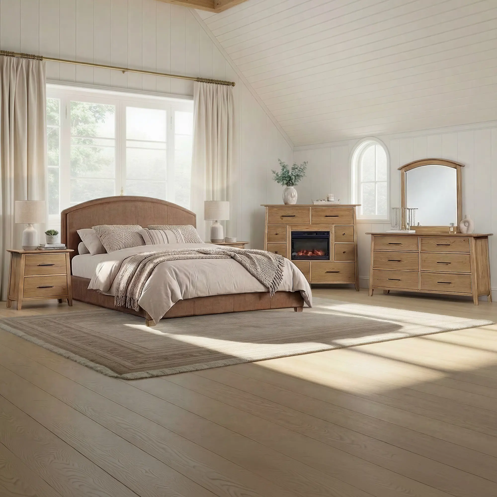 Jackson Caramel Brown Upholstered King Bed-2