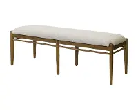Lachlan Sienna Brown Upholstered Dining Bench