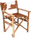 Leeds Brown and White Folding Dining Chair