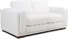 Luca Arctic White Leather Loveseat