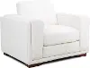 Luca Arctic White Leather Chair