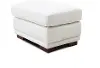 Luca Arctic White Leather Ottoman