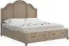 Whitney Beige King Storage Bed