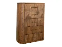 Balam Dark Brown 5-Drawer Chest