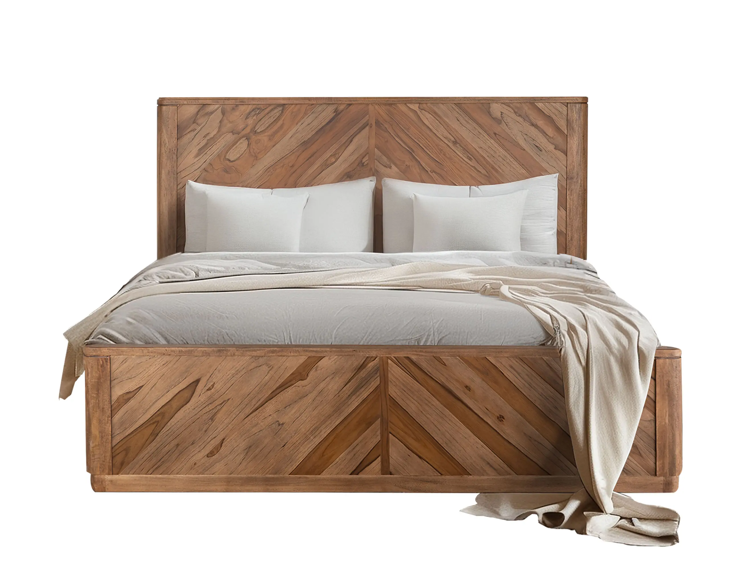 Balam Dark Brown Queen Bed-1
