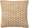 Ivory and Tan Toss Pillow