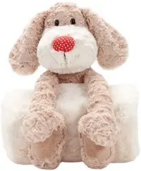 N1460 Ivory Plush Animal Dog