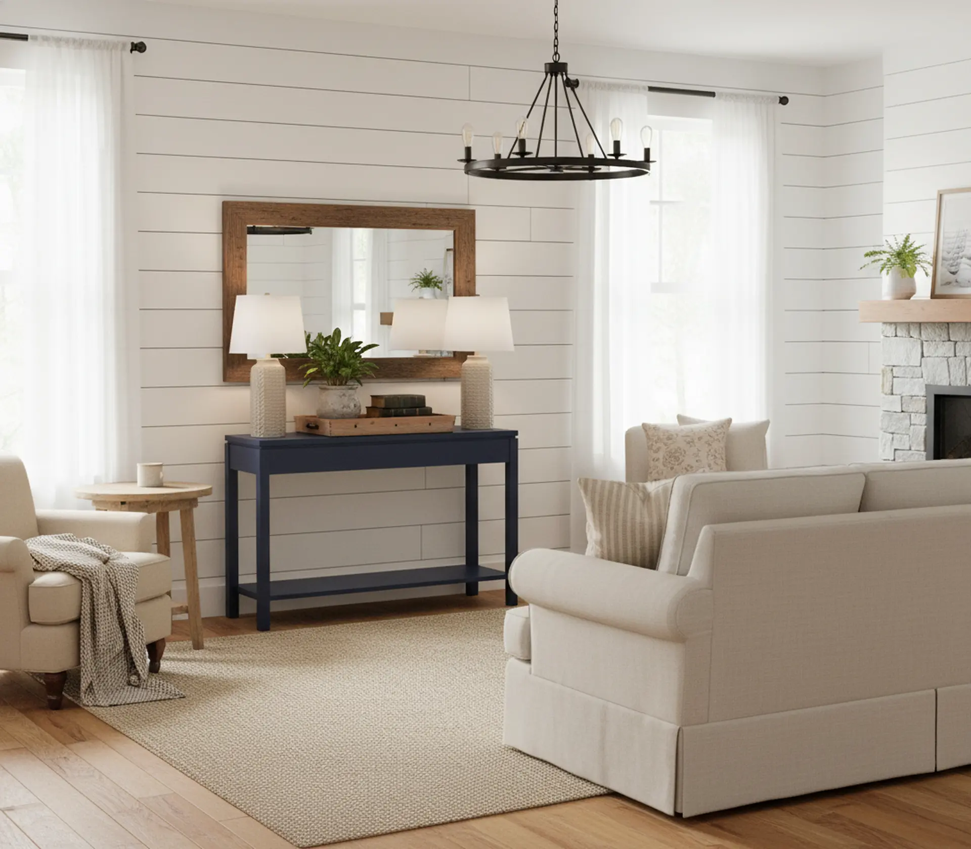2 West Blue Sofa Table-2