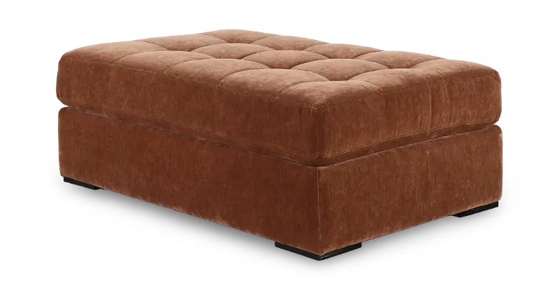 Noah Tobacco Brown Rectangle Accent Ottoman