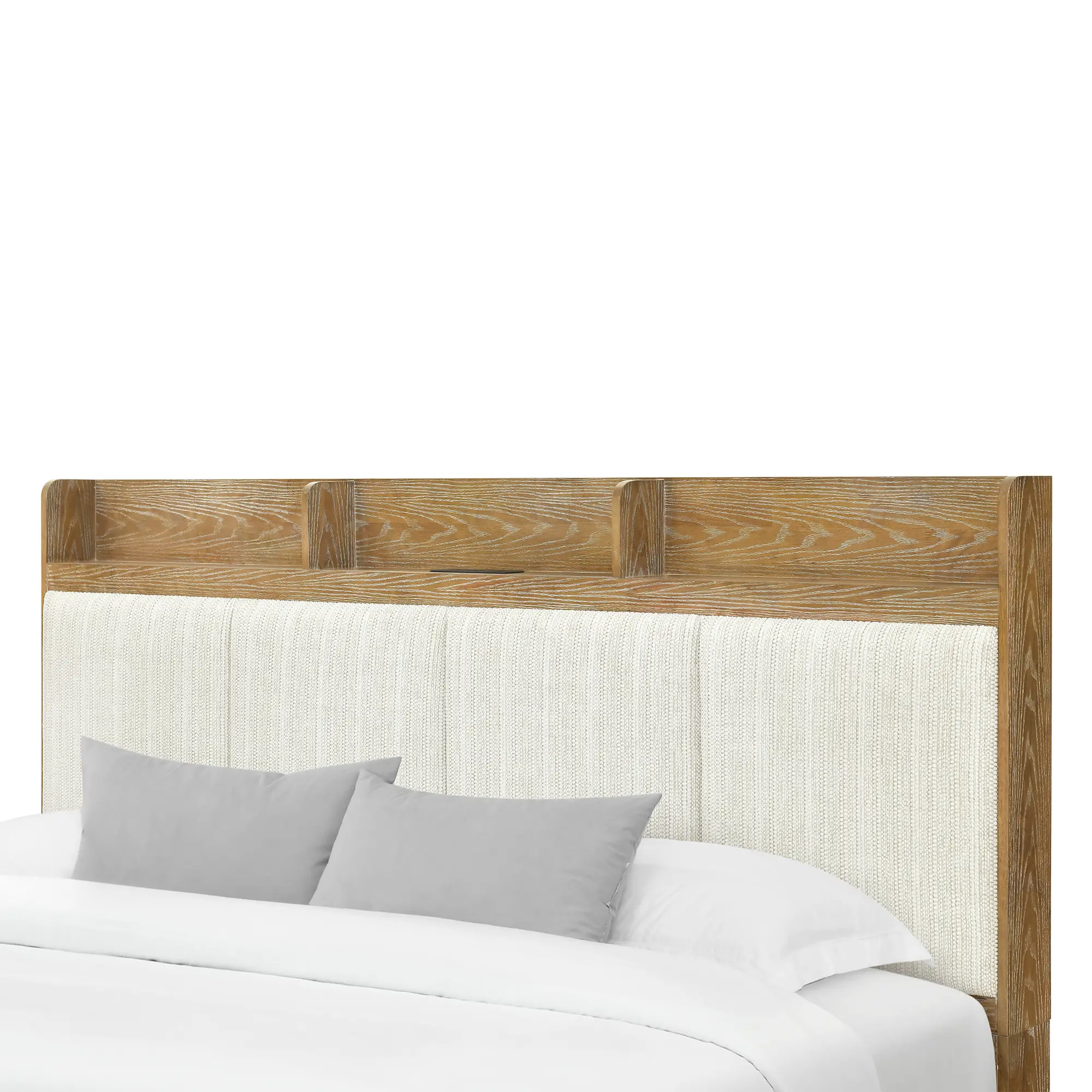 Harlyn Natural Upholstered Storage King Bed-5