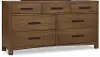 Arden Tavern Brown 7-Drawer Dresser