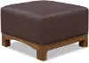 Arden Tavern Brown Upholstered Leather Ottoman