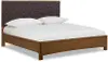 Arden Tavern Brown Upholstered Queen Bed